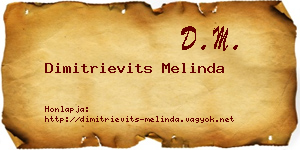 Dimitrievits Melinda névjegykártya