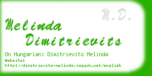 melinda dimitrievits business card